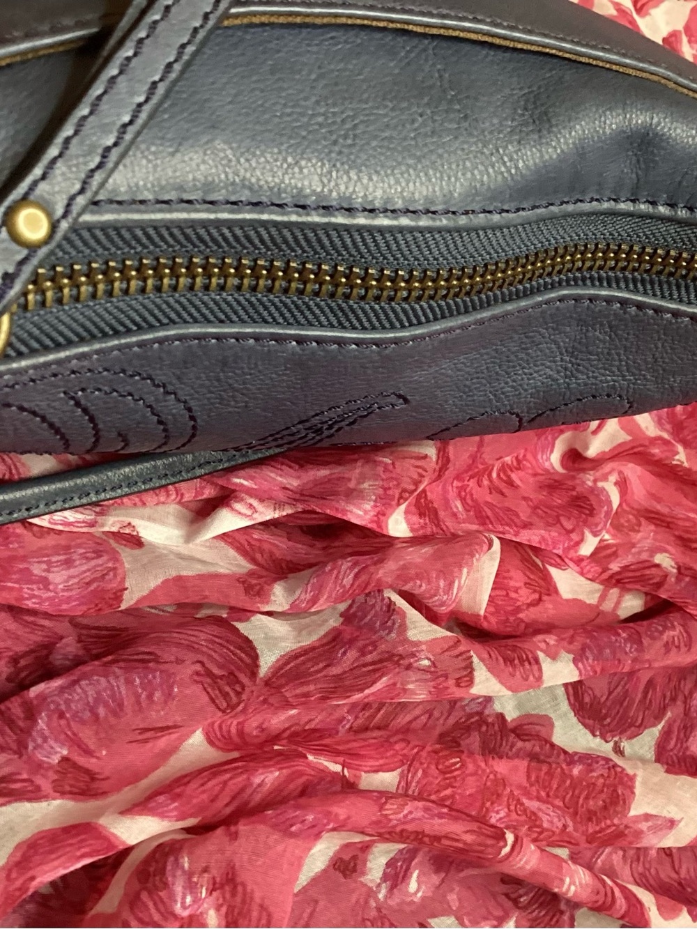 Frye Hadley Floral Embroidered Leather Crossbody Pouch EUC - Picture 5 of 15